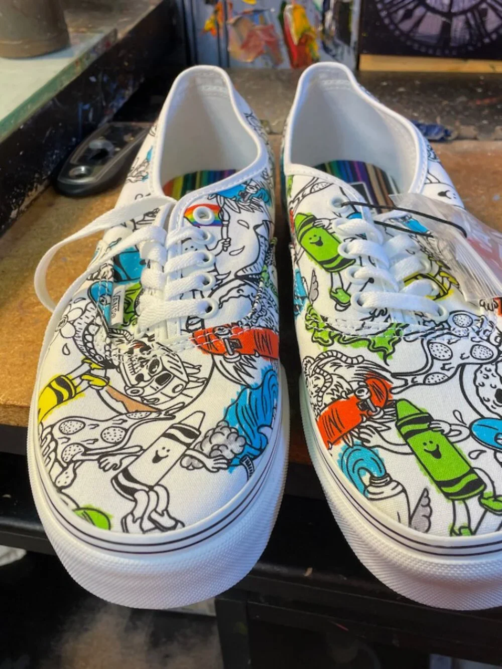 Vans Authentic Crayola DIY Sketch Men's Size 11.5 New Rare VN0A5KRDARE Sneaker